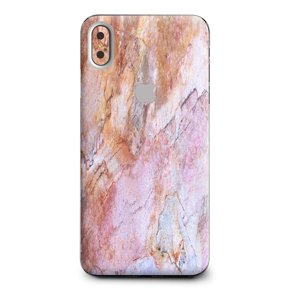 Rose Peach Pink Marble Pattern Apple iPhone XS Max Skin