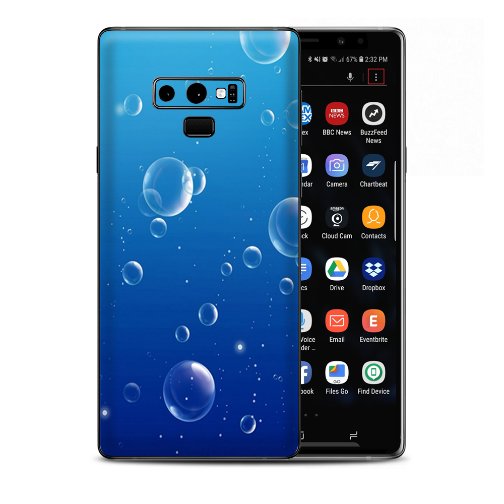 Water Bubbles Samsung Galaxy Note 9 Skin