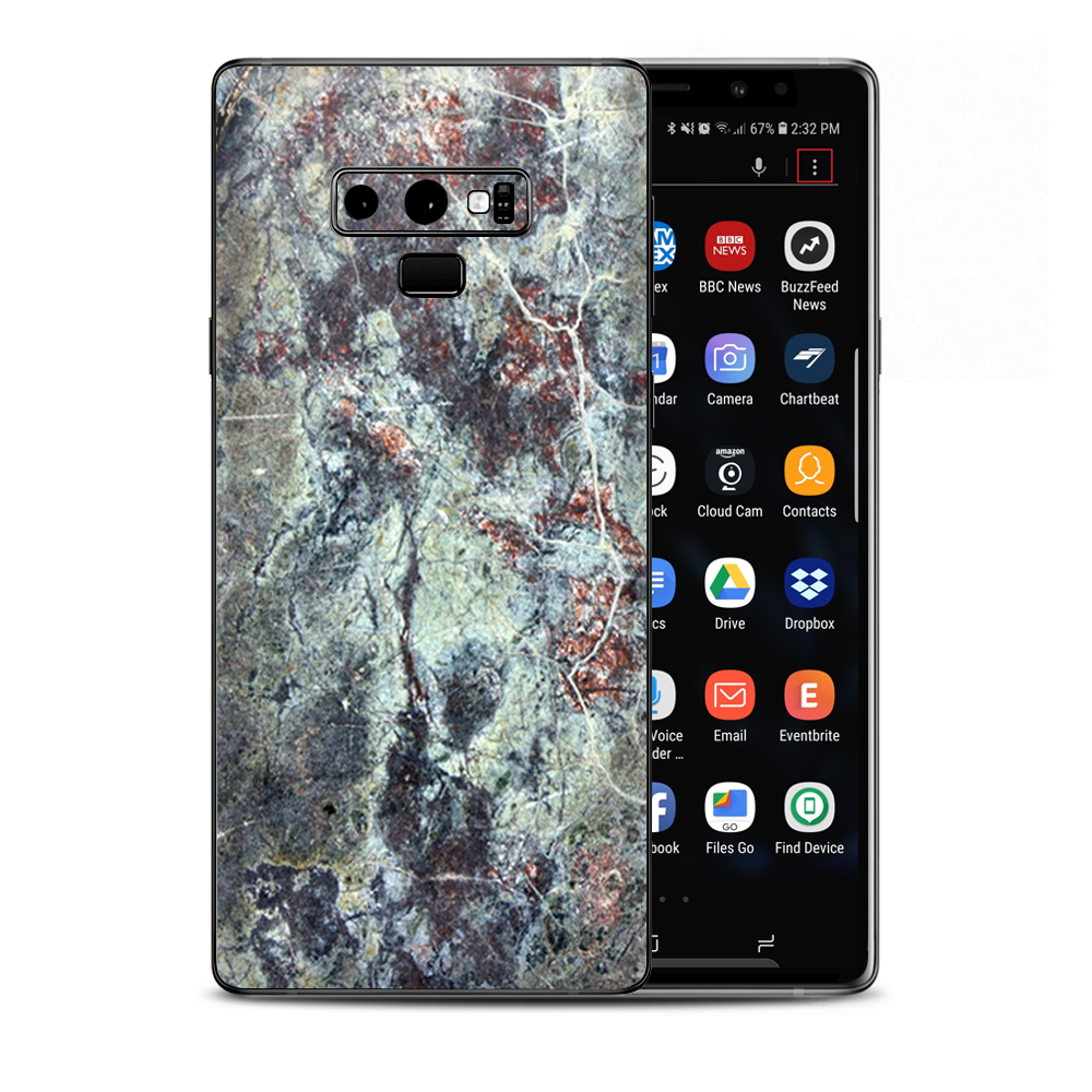 Rough Marble Grey Red Blue Granite Samsung Galaxy Note 9 Skin