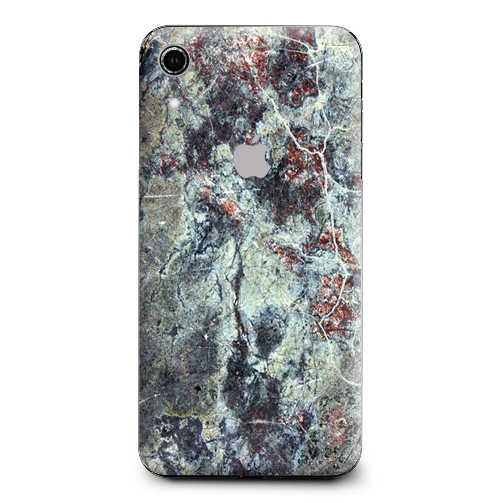 Rough Marble Grey Red Blue Granite Apple iPhone XR Skin