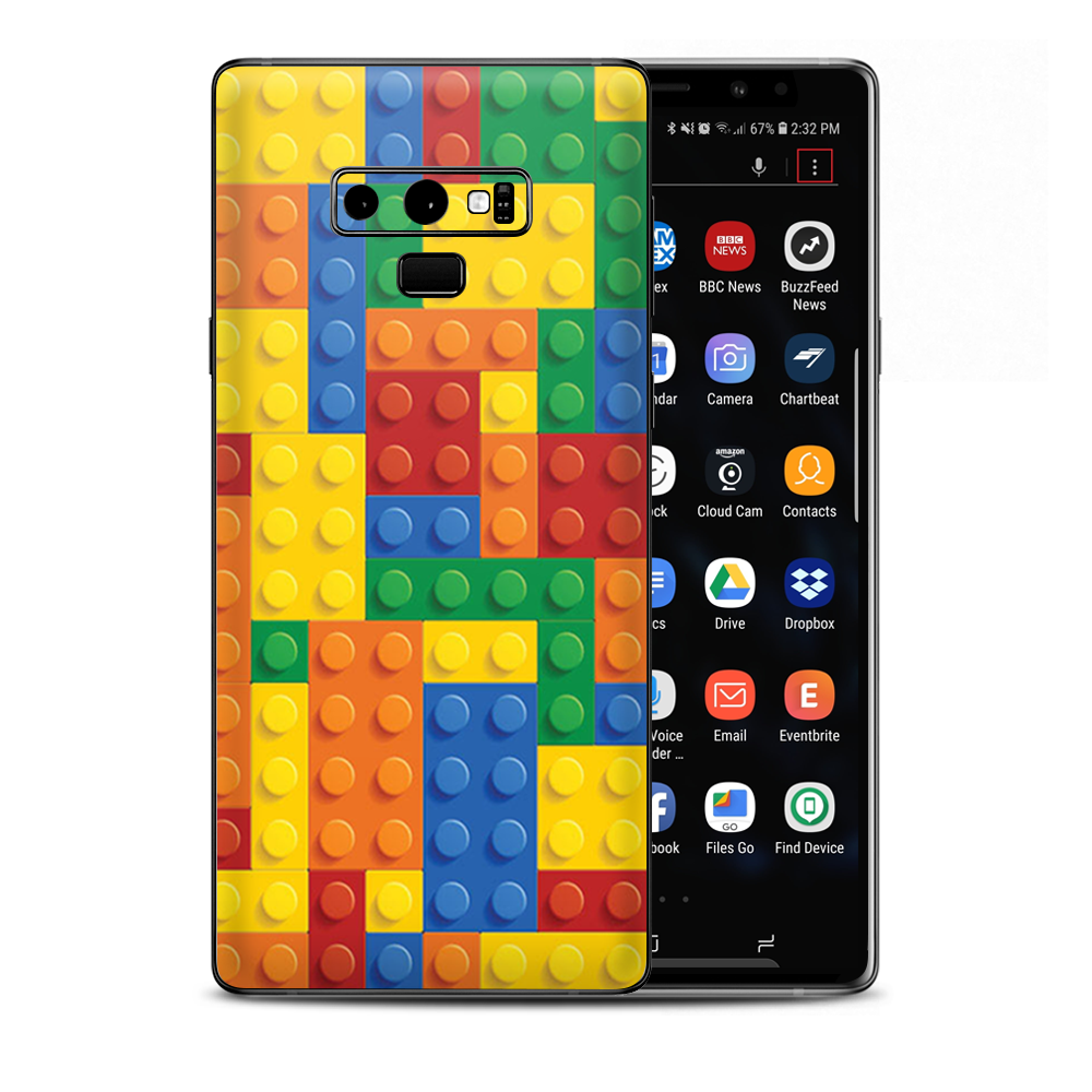 Playing Blocks Bricks Colorful Snap Samsung Galaxy Note 9 Skin