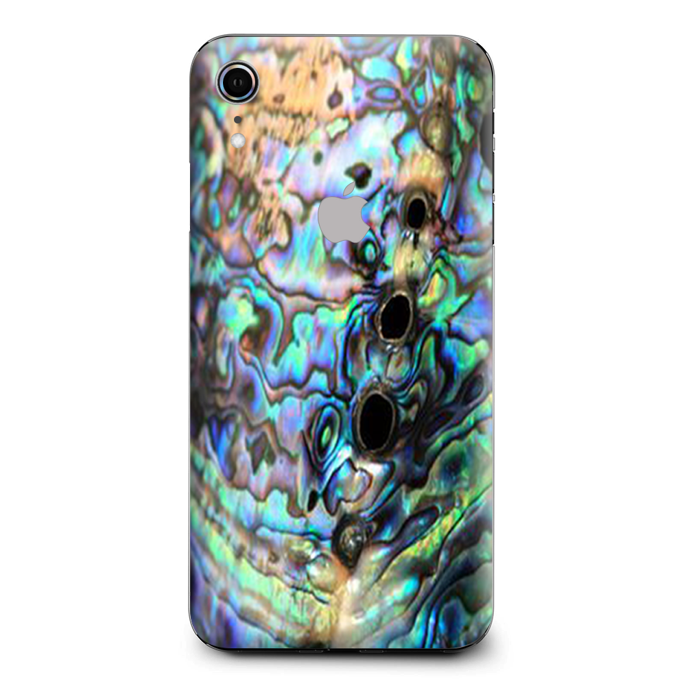 Abalone Swirl Shell Design Blue Apple iPhone XR Skin