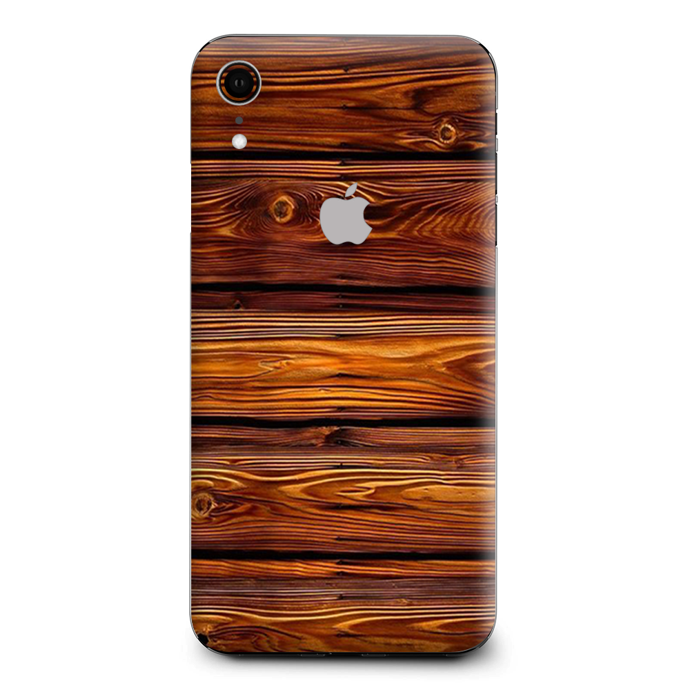 Red Deep Mahogany Wood Pattern Apple iPhone XR Skin