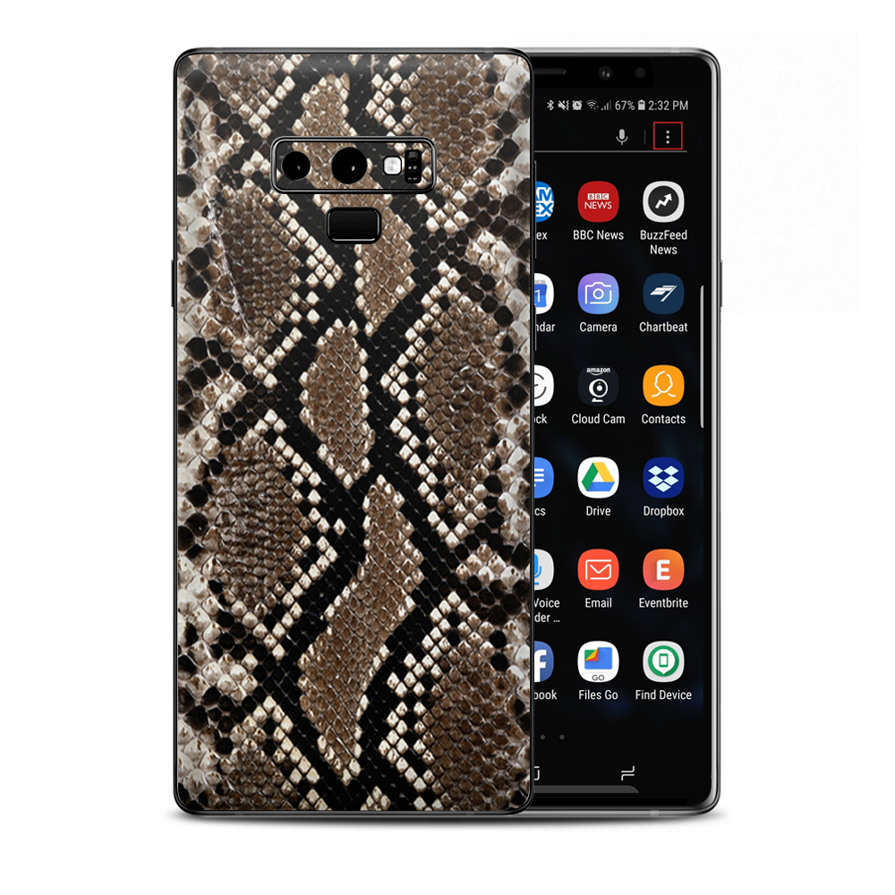 Snakeskin Rattle Python Skin Samsung Galaxy Note 9 Skin