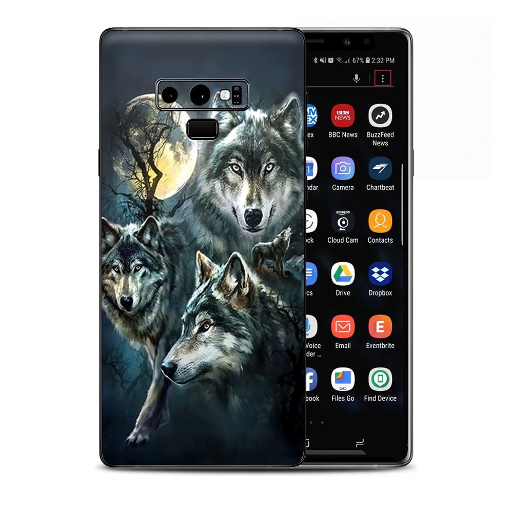 3 Wolves Moonlight Samsung Galaxy Note 9 Skin