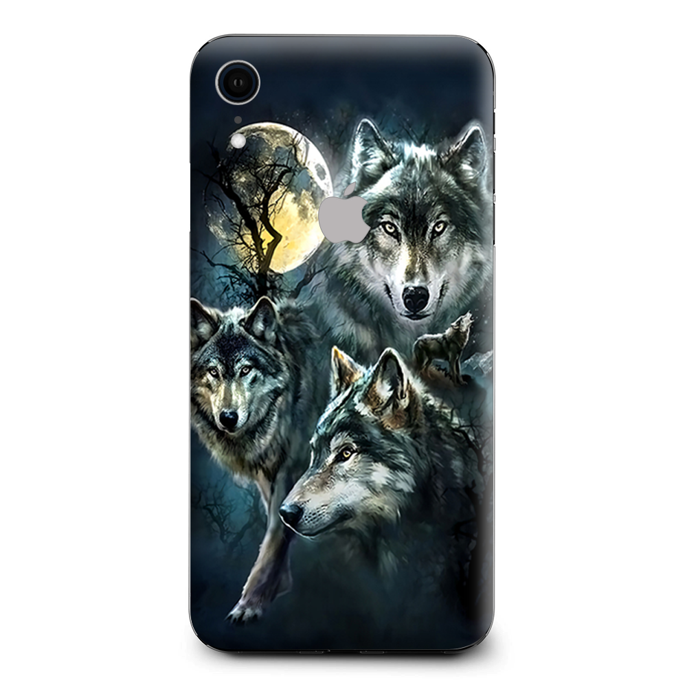 3 Wolves Moonlight Apple iPhone XR Skin