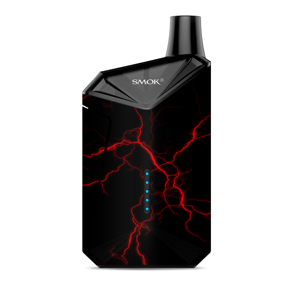  Red Lightning Bolts Electric Smok  X-Force AIO Kit  Skin