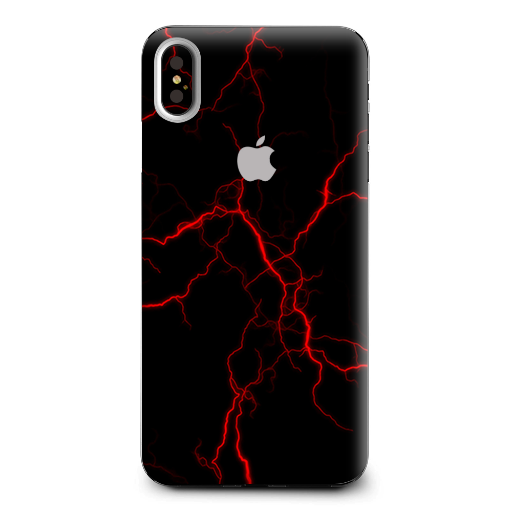 Red Lightning Bolts Electric Apple iPhone XS Max Skin