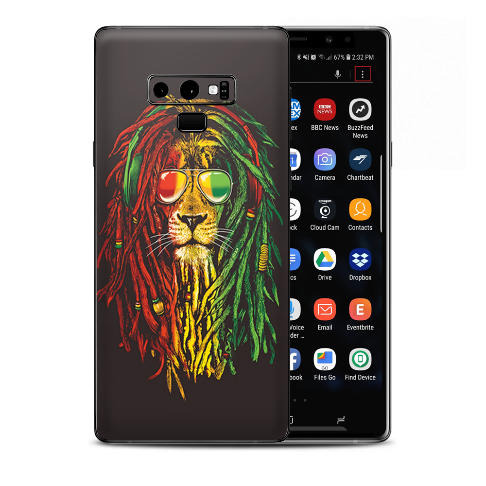 Rasta Dread Lion Irie Samsung Galaxy Note 9 Skin