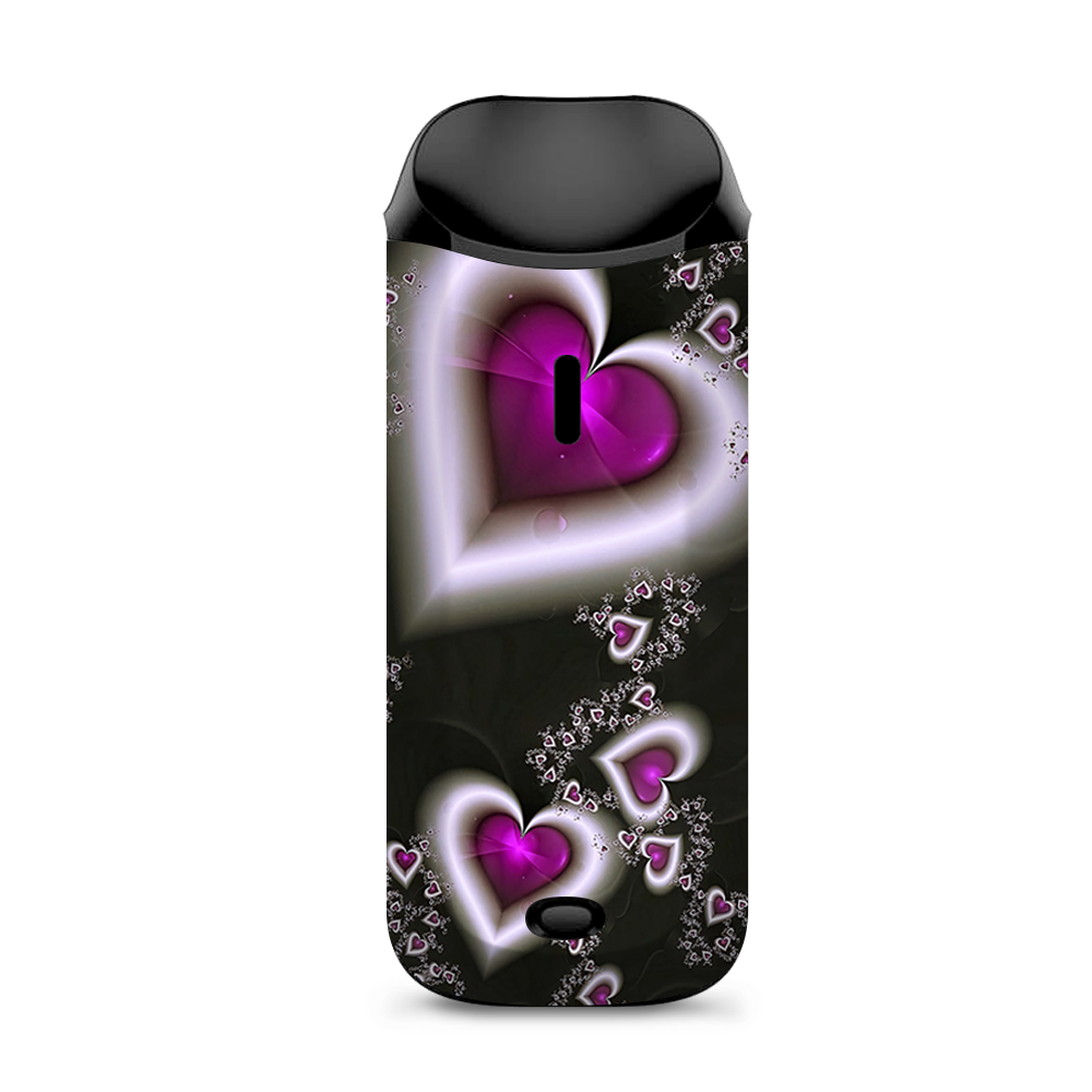  Glowing Hearts Pink White Vaporesso Nexus AIO Kit Skin