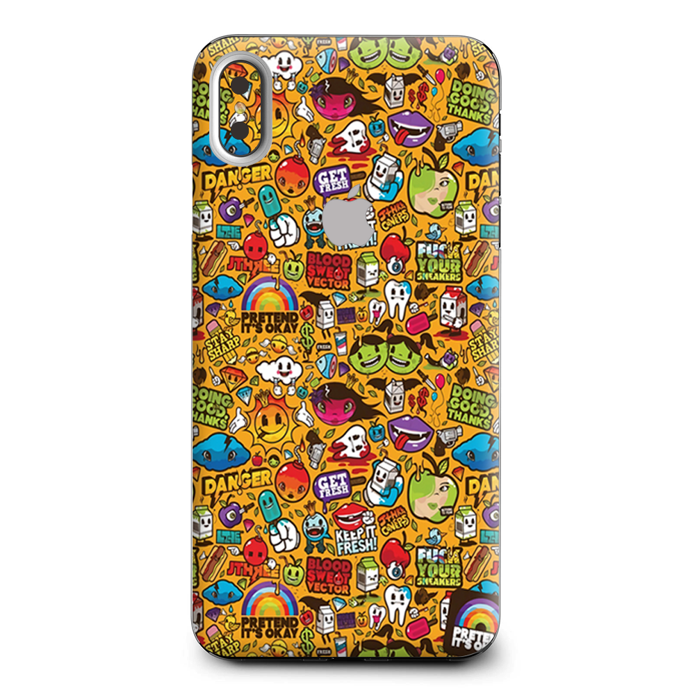 Comic Sticker Slap Cartoon Apple iPhone XS Max Skin