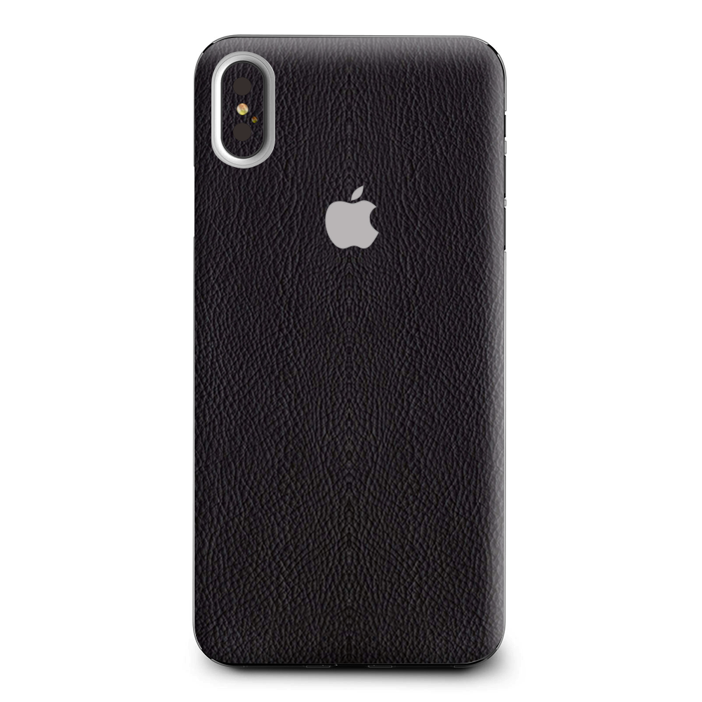 Black Leather Pattern Look Apple iPhone XS Max Skin