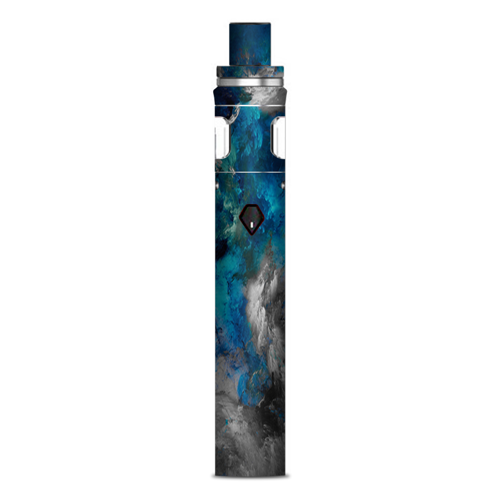  Blue Grey Painted Clouds Watercolor Smok Nord AIO 19 Skin