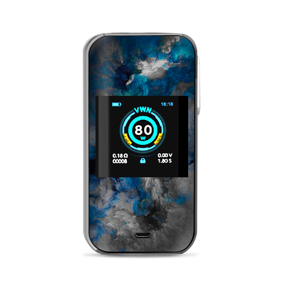  Blue Grey Painted Clouds Watercolor Vaporesso Luxe Nano Kit Skin