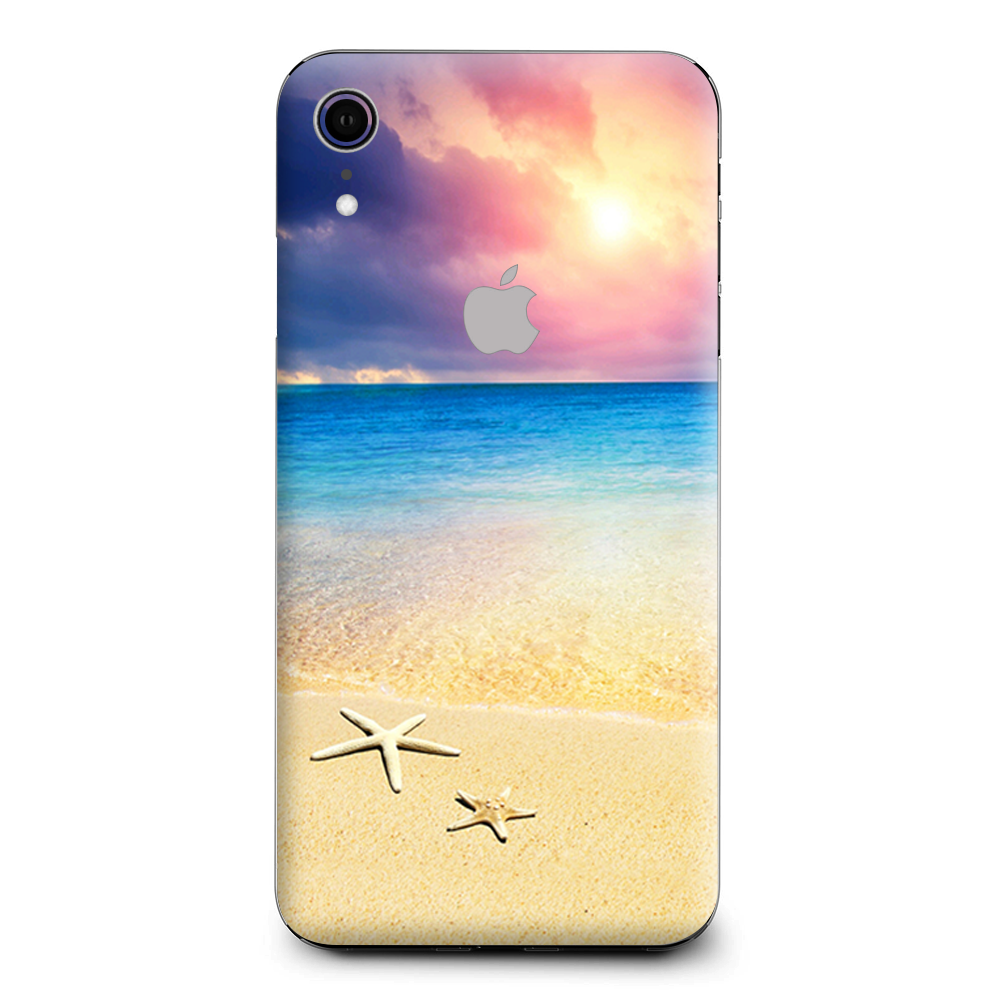 Starfish On The Sand Beach Sunset Apple iPhone XR Skin
