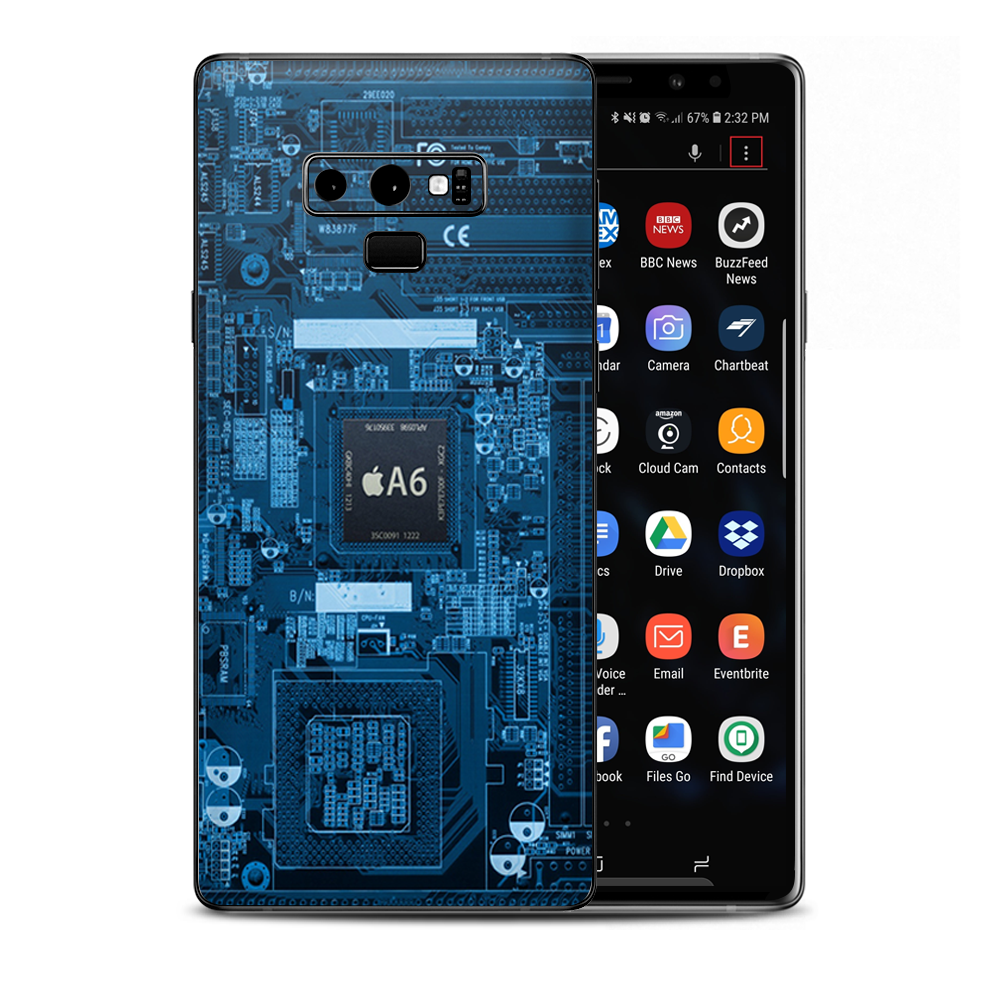 Circuit2 Blue Samsung Galaxy Note 9 Skin