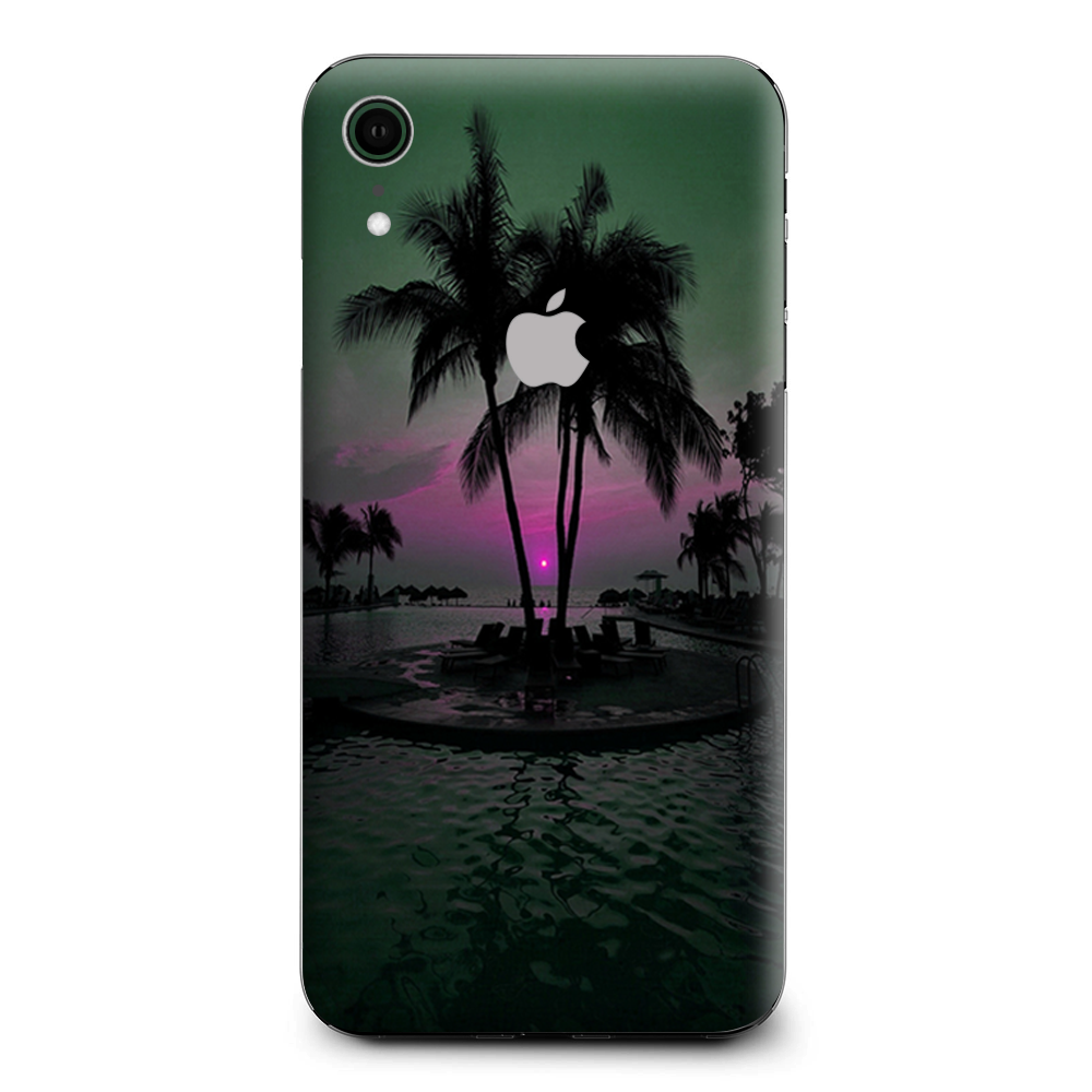 Sunset Tropical Paradise Poolside Apple iPhone XR Skin
