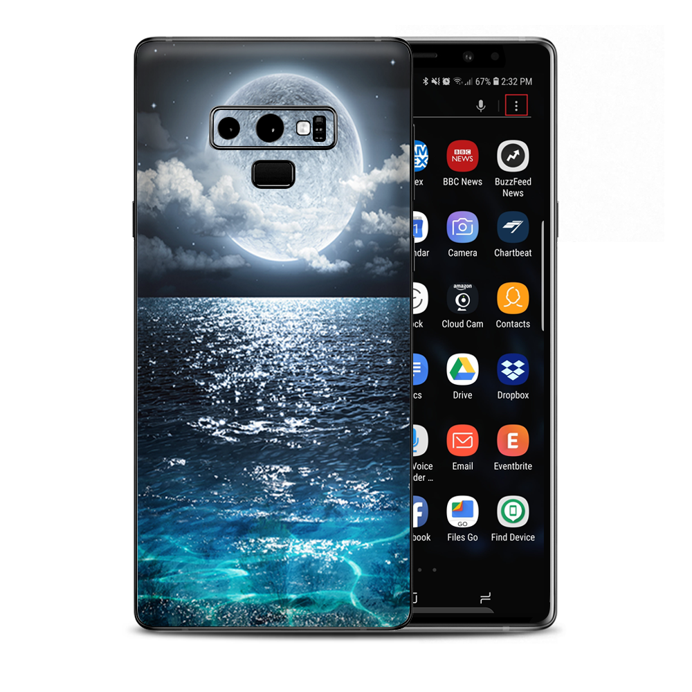 Giant Moon Over The Ocean Samsung Galaxy Note 9 Skin