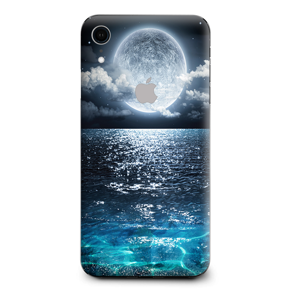 Giant Moon Over The Ocean Apple iPhone XR Skin