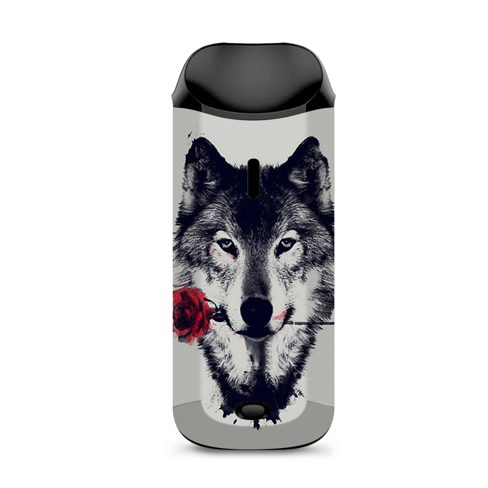  Wolf With Rose In Mouth Vaporesso Nexus AIO Kit Skin