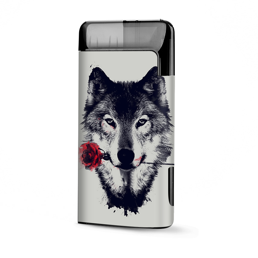 Wolf With Rose In Mouth