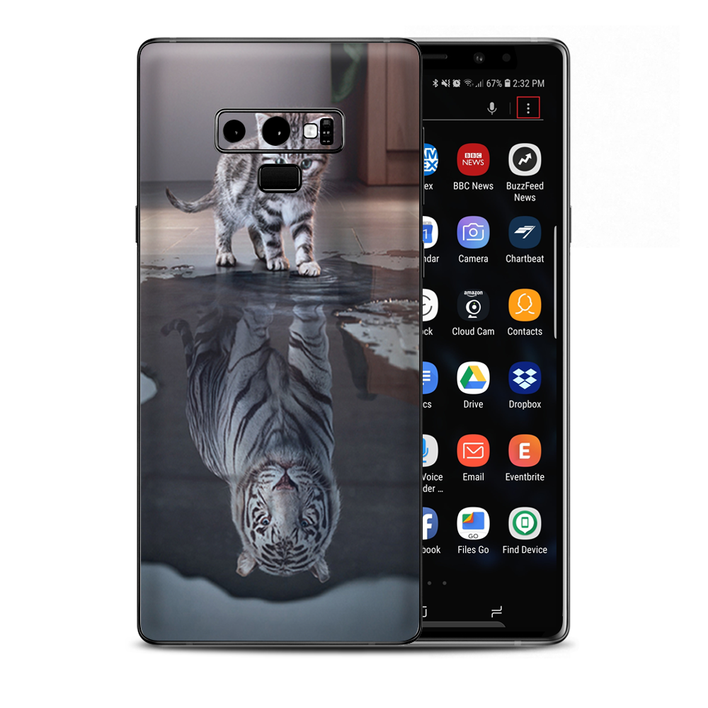 Kitten Reflection Of Lion Samsung Galaxy Note 9 Skin