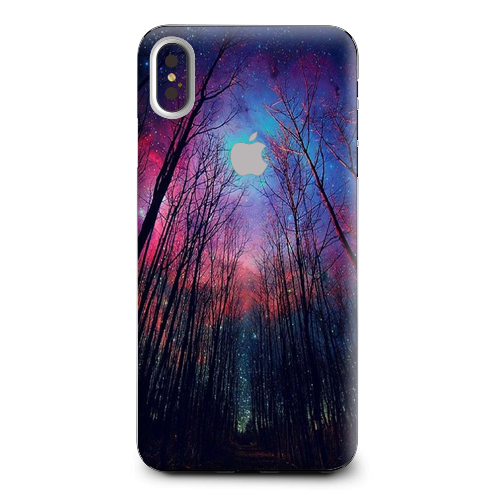 Galaxy Sky Through Trees Forest Apple iPhone XS Max Skin