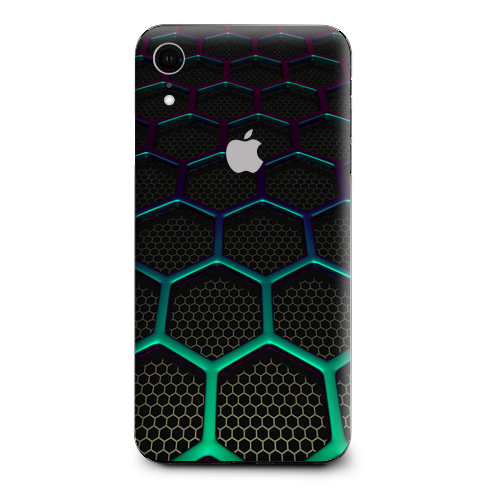 Metal Grid Futuristic Panel Apple iPhone XR Skin