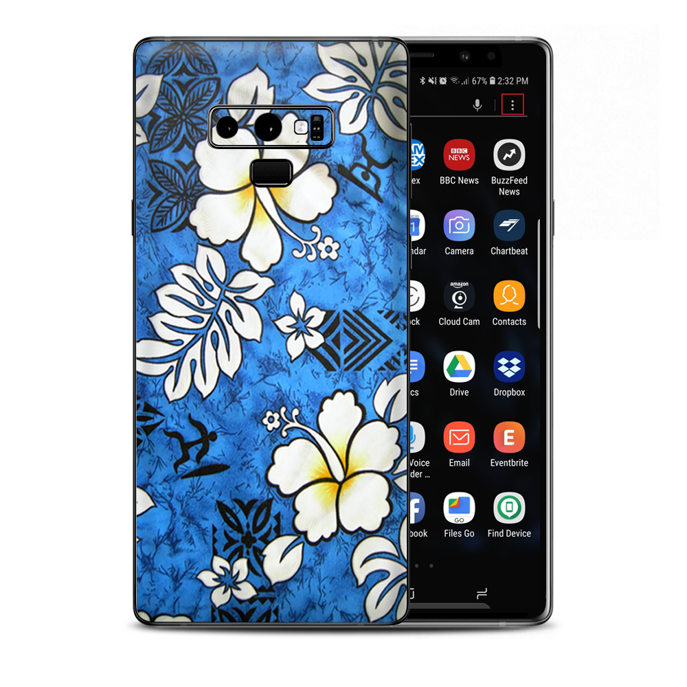 Tropical Hibiscus Floral Pattern Samsung Galaxy Note 9 Skin