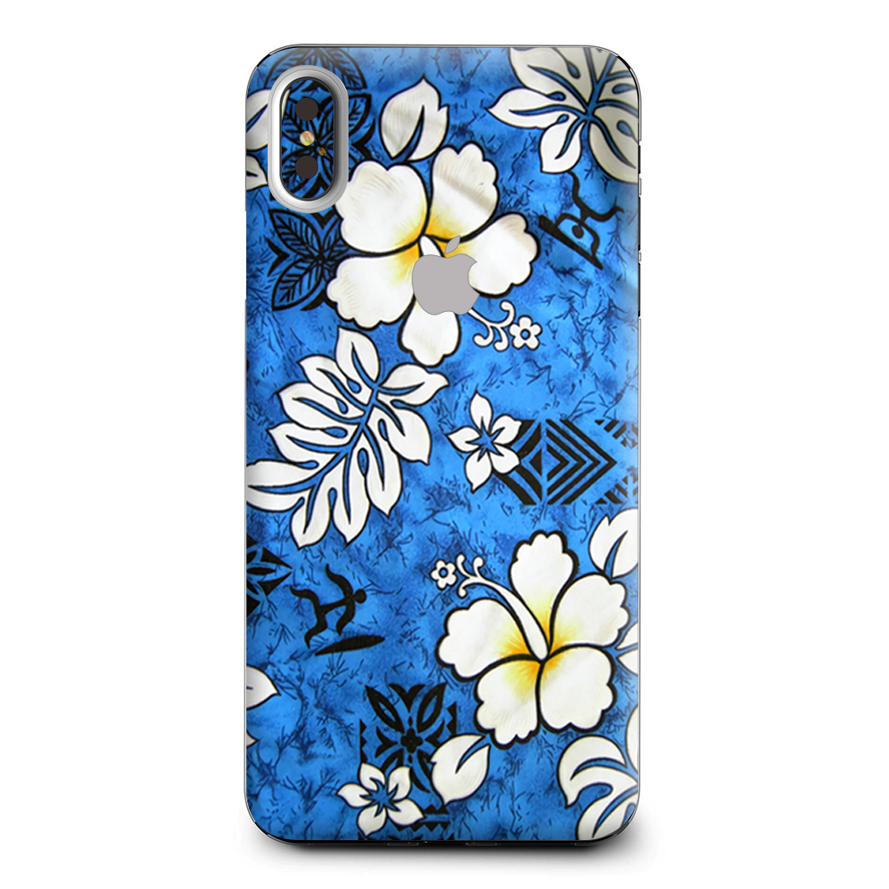 Tropical Hibiscus Floral Pattern Apple iPhone XS Max Skin