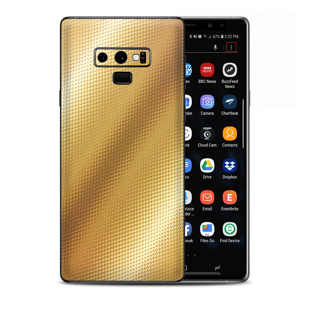 Gold Pattern Shiney Samsung Galaxy Note 9 Skin