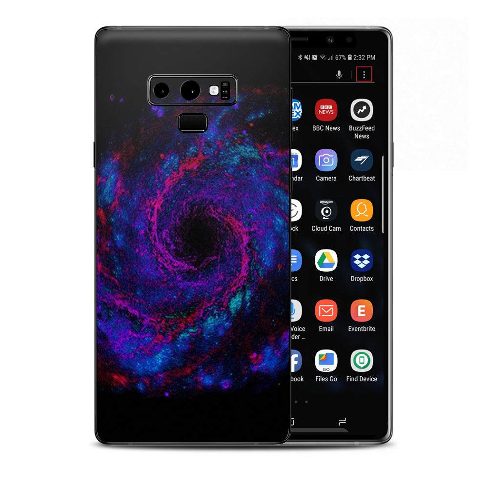 Galaxy Wormhole Space Samsung Galaxy Note 9 Skin