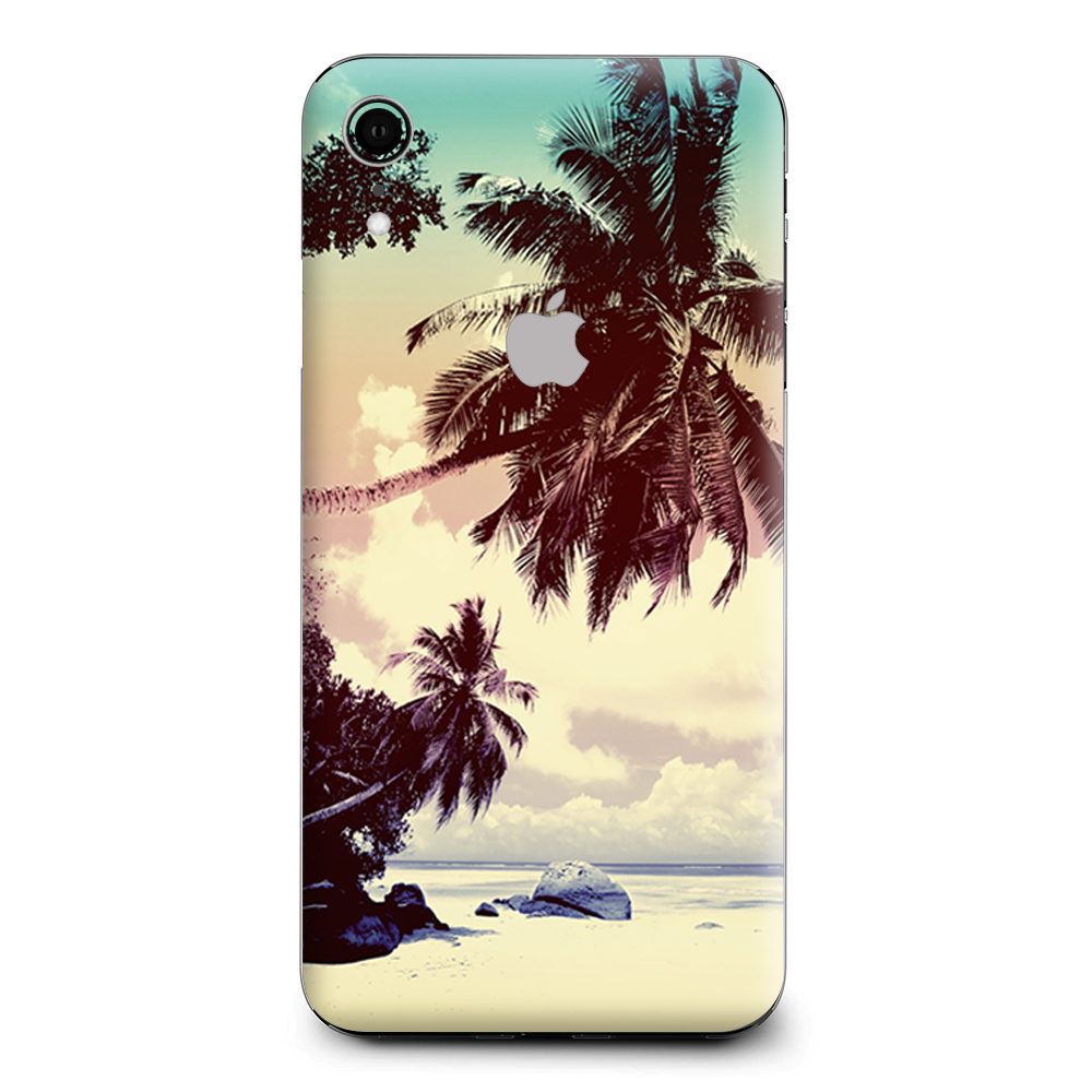 Palm Trees Vintage Beach Island Apple iPhone XR Skin