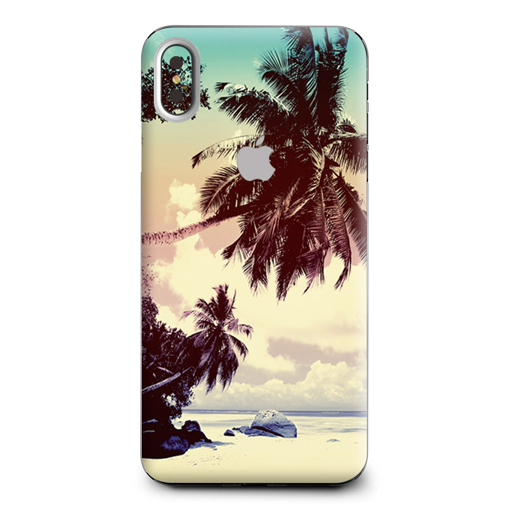 Palm Trees Vintage Beach Island Apple iPhone XS Max Skin