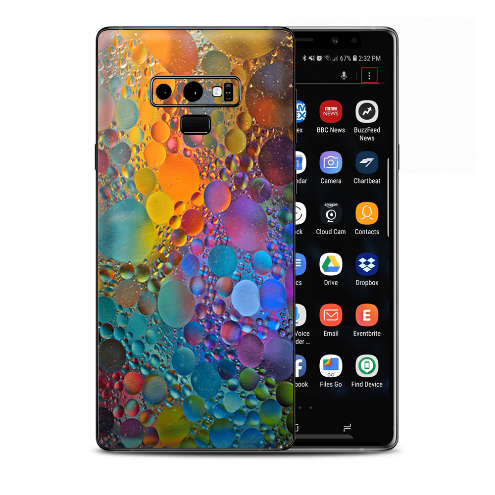 Color Bubbles Splash Drip Samsung Galaxy Note 9 Skin