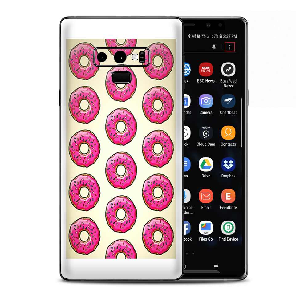 Pink Sprinkles Donuts Samsung Galaxy Note 9 Skin