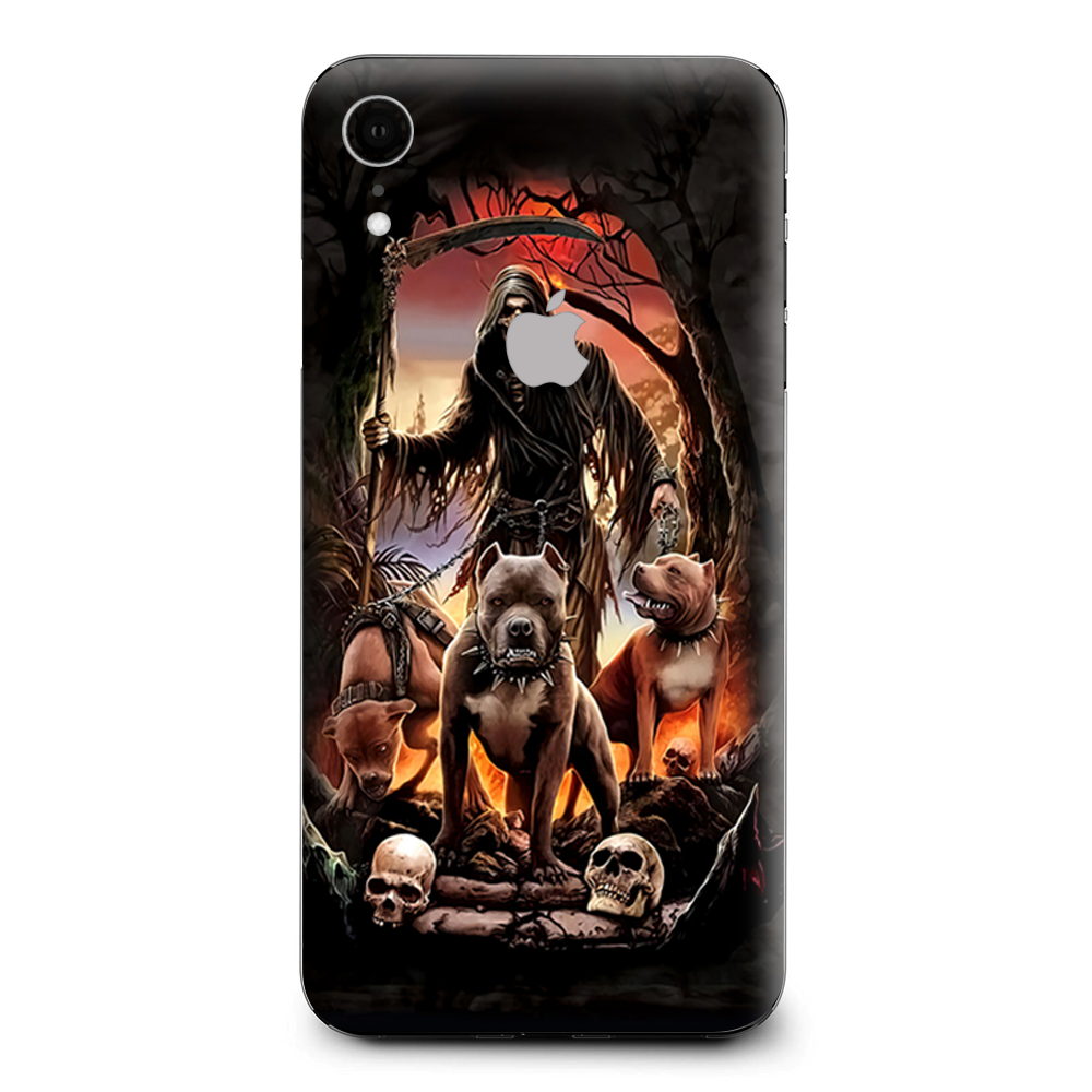 Grim Reaper Pitbull Skulls Apple iPhone XR Skin