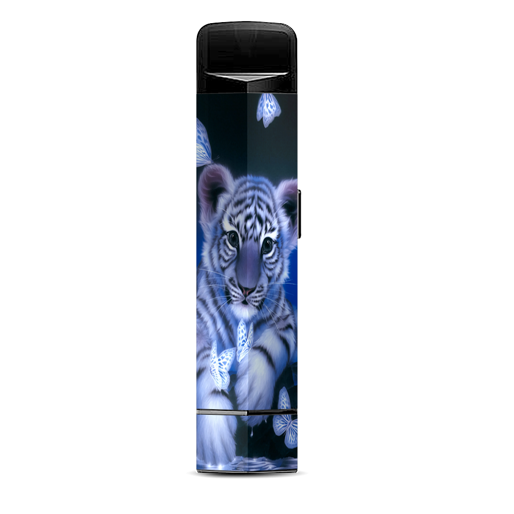  Cute White Tiger Cub Butterflies Suorin Edge Pod System Skin