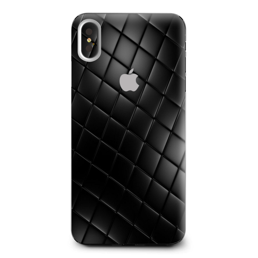 Black Leather Chesterfield Apple iPhone XS Max Skin