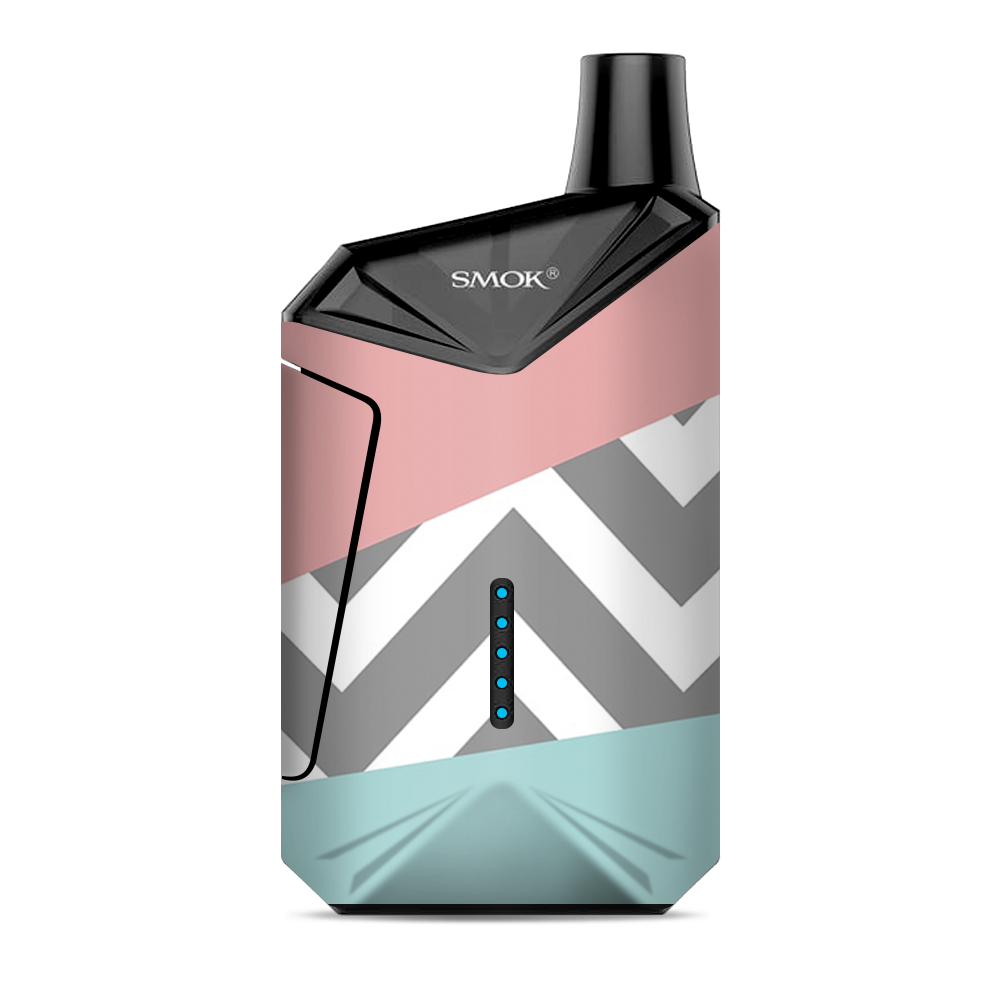  Pink Teal Gray Chevron Pattern Smok  X-Force AIO Kit  Skin