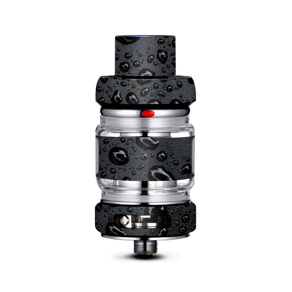  Rain Drops On Black Metal Freemax Mesh Pro Tank Skin