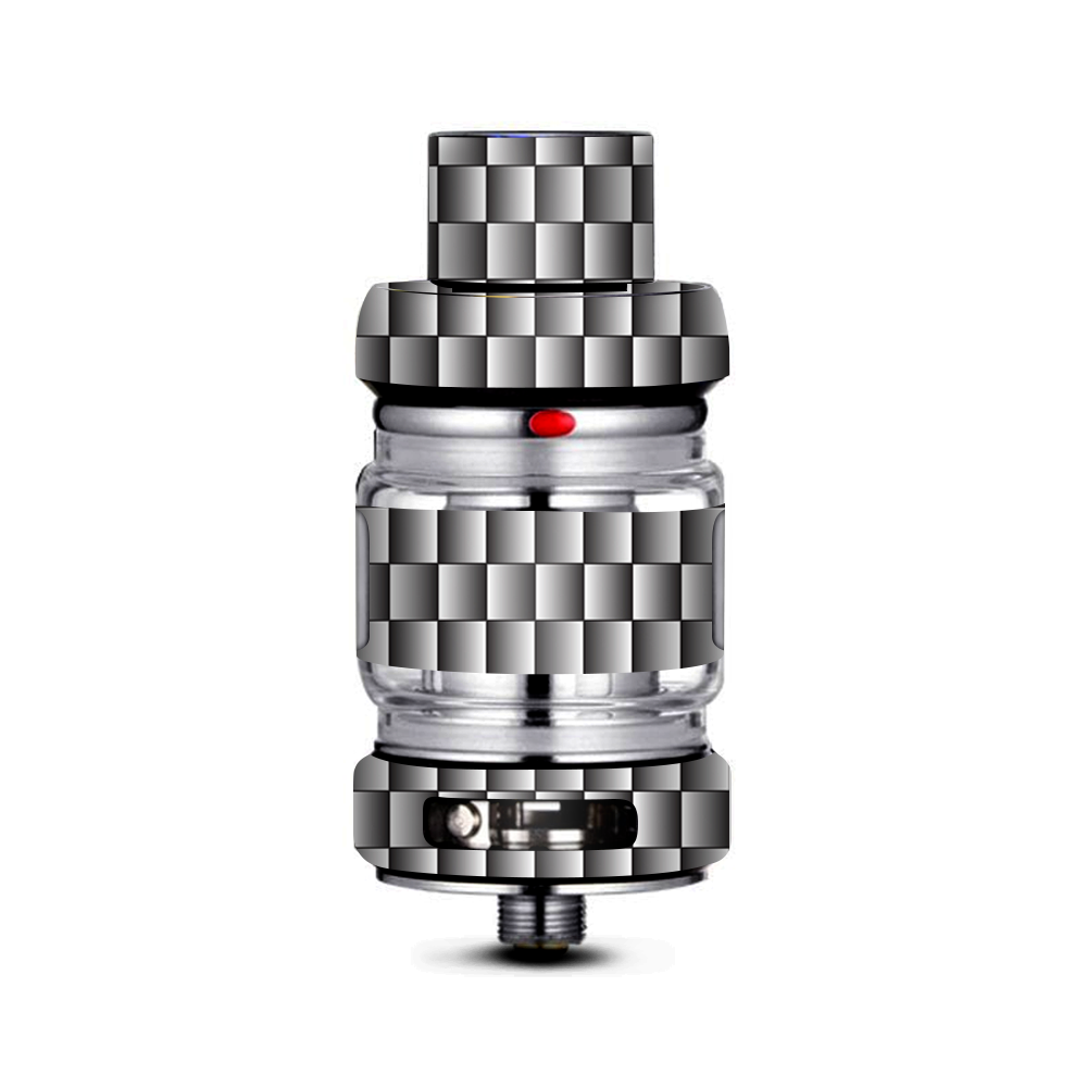  White Grey Carbon Fiber Look Freemax Mesh Pro Tank Skin