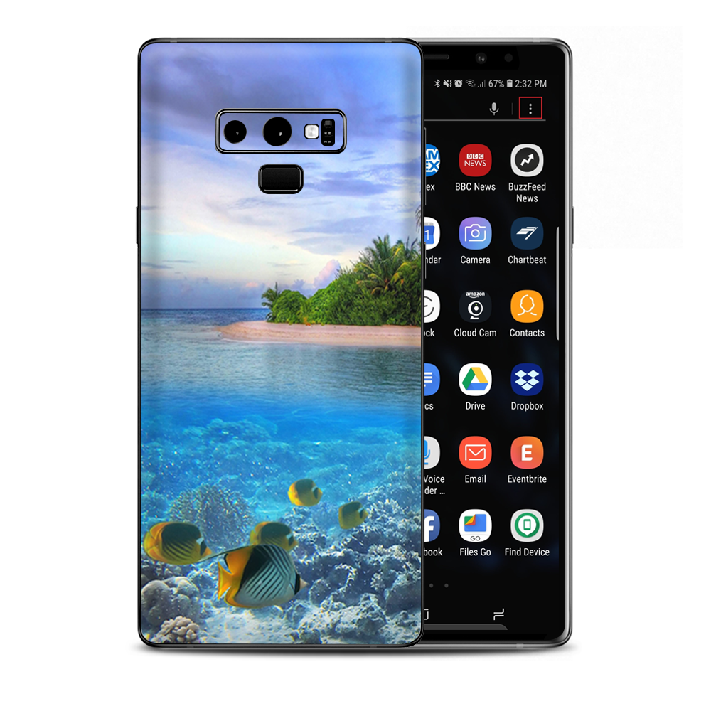 Underwater Snorkel Tropical Fish Island Samsung Galaxy Note 9 Skin