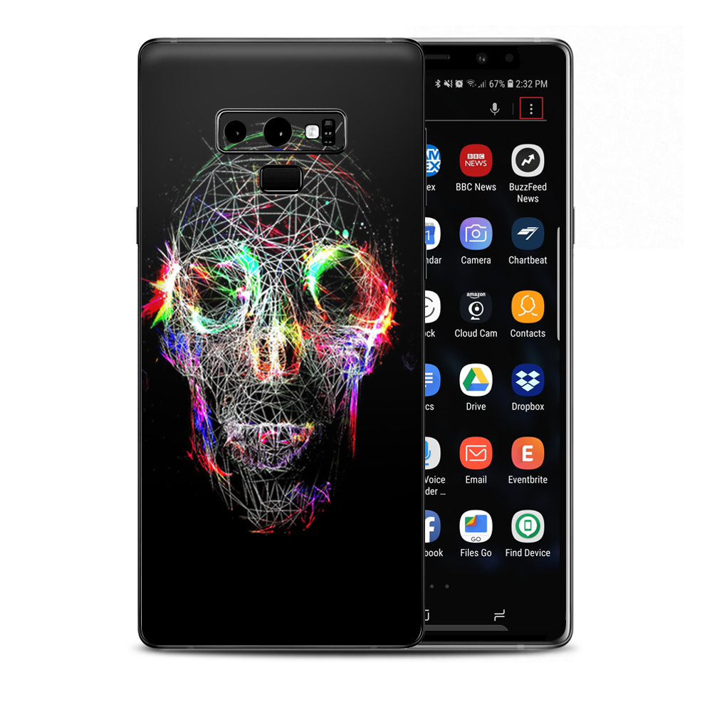 Skull Wild Line Electric Samsung Galaxy Note 9 Skin