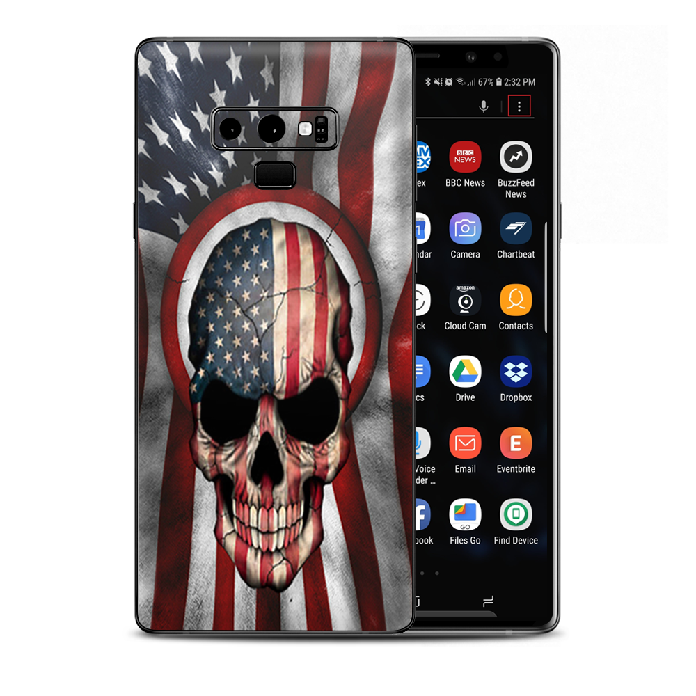 America Skull Military Usa Murica Samsung Galaxy Note 9 Skin