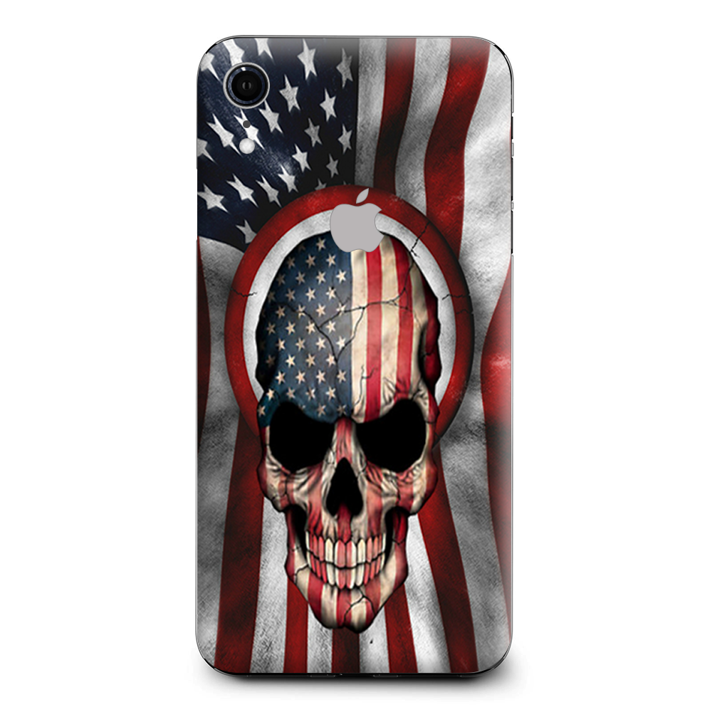 America Skull Military Usa Murica Apple iPhone XR Skin