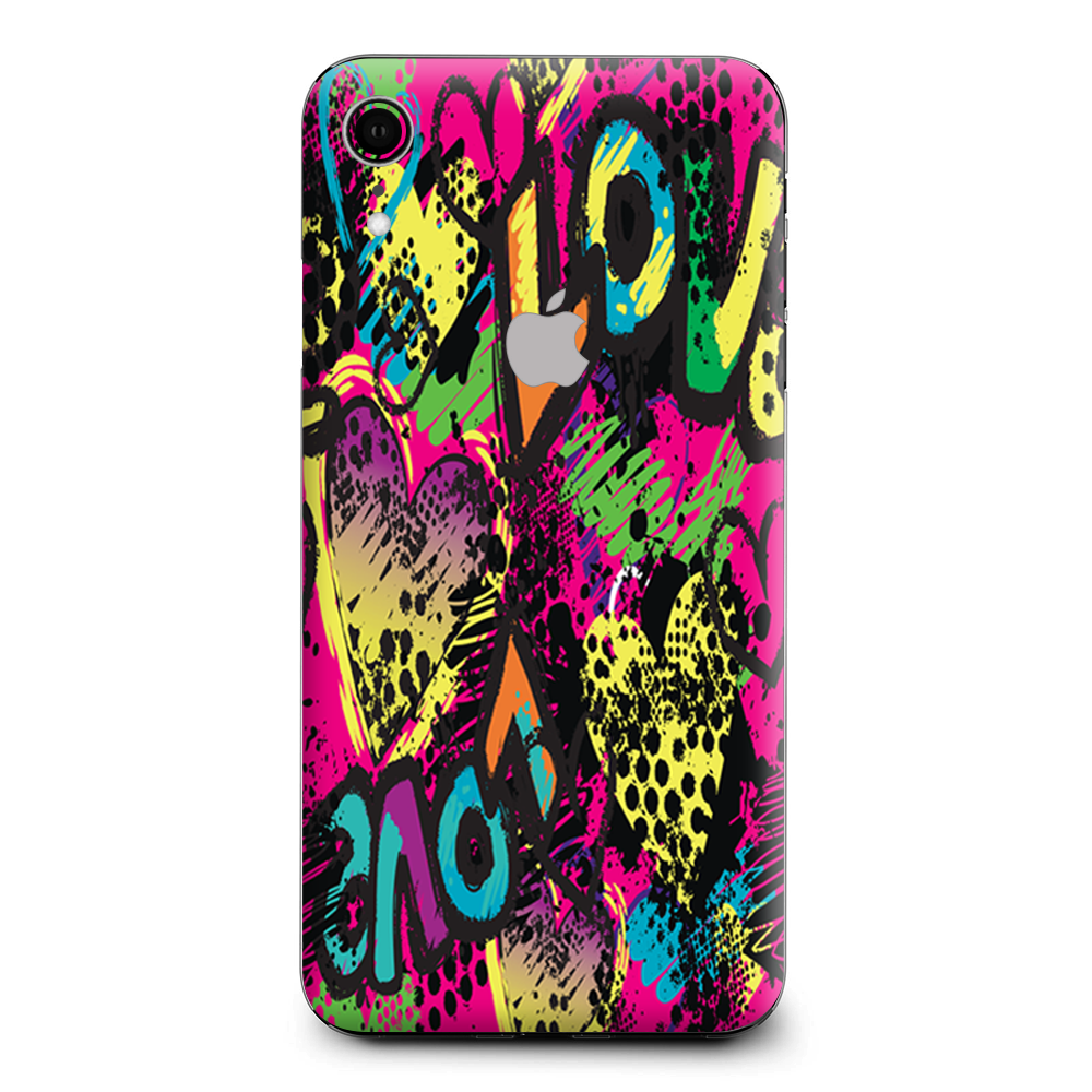 80'S Love Pop Art Neon Apple iPhone XR Skin