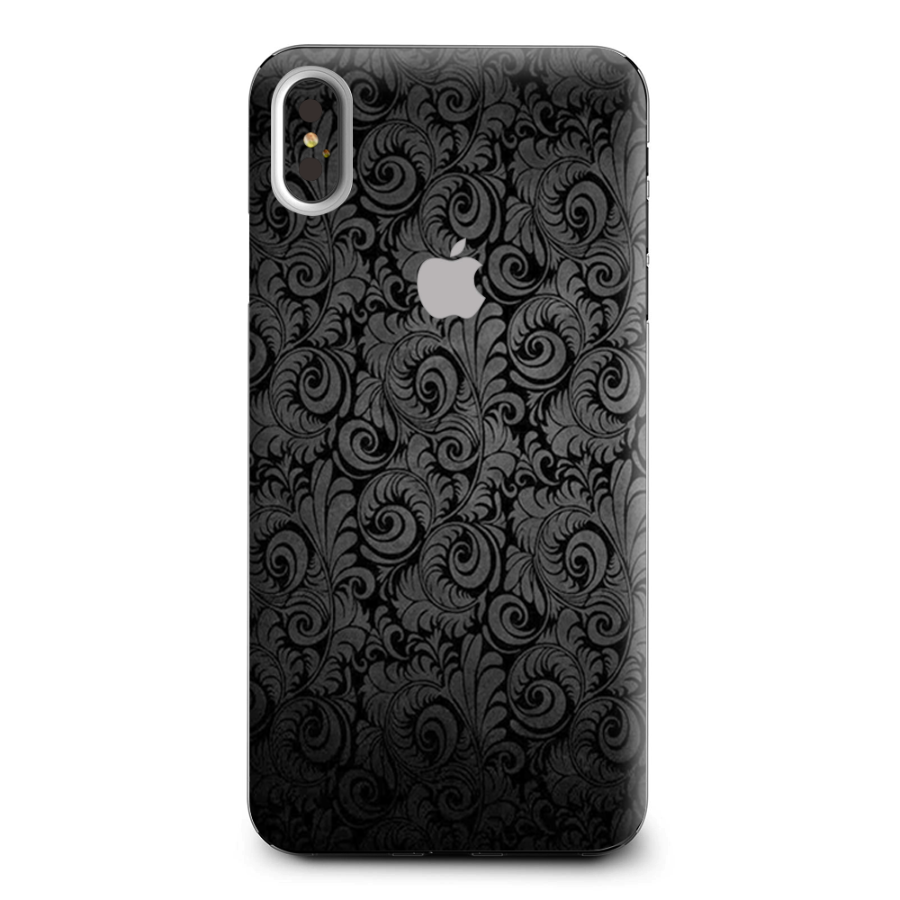 Black Floral Apple iPhone XS Max Skin