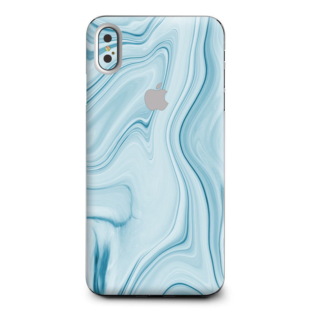 Baby Blue Ice Swirl Marble Apple iPhone XS Max Skin