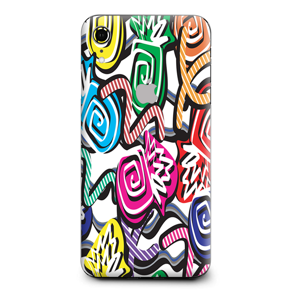 Squiggles Swirls Pop Art Apple iPhone XR Skin